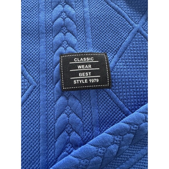 JMIERR Men Casual Long Sleeve Shirt Crew Neck Collar Pullover Sweatshirt XL blue - Picture 12 of 14